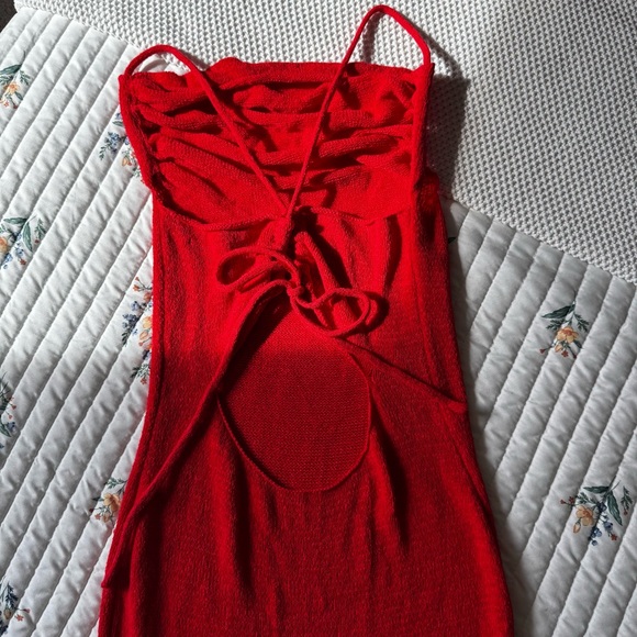Anthropologie Sunday in Brooklyn Open Back Knit Maxi Dress, Red – Medium - Picture 5 of 6